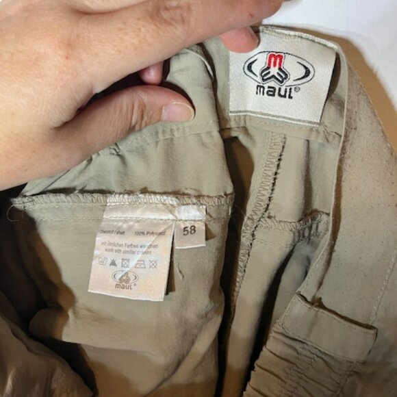 Men's Y2K Retro Maul Toggle Zip Away Cargo Khaki Shorts Lightweight Pants Sz 38 - Picture 2 of 8